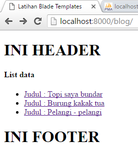 memanggil link laravel 